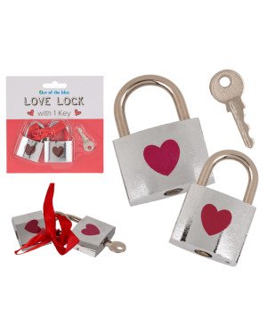Металеві замочки з ключиком Love Lock, 4,7 см і 5 см