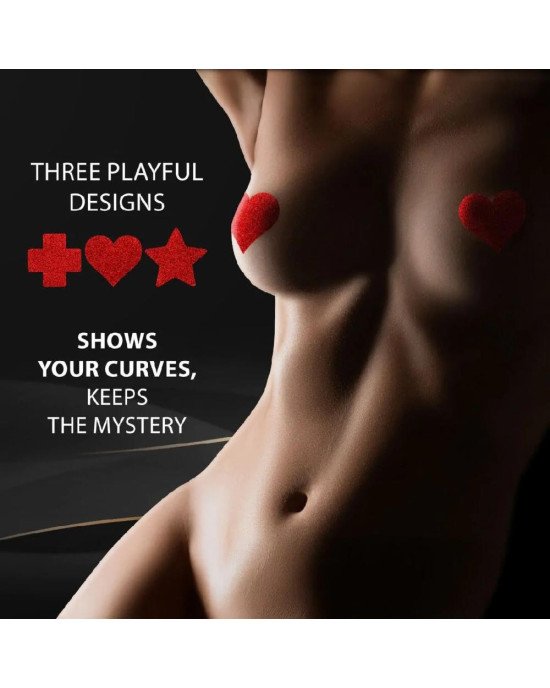 Пестіси - Le Desir Nipple Cover Set Red (3 пари) Пестіси - Le Desir Nipple Cover Set Red (3 пари)
