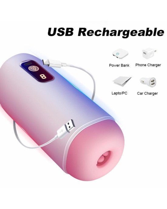 Мастурбатор - USB Rechargeable, 8 vibration functions Мастурбатор - USB Rechargeable, 8 vibration functions