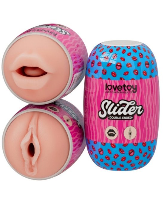 Мастурбатор - Slider Double-Ended Masturbator Mouth and Vagina Мастурбатор - Slider Double-Ended Masturbator Mouth and Vagina