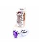Анальна пробка - Jewellery Silver Heart PLUG- Purple Анальна пробка - Jewellery Silver Heart PLUG- Purple