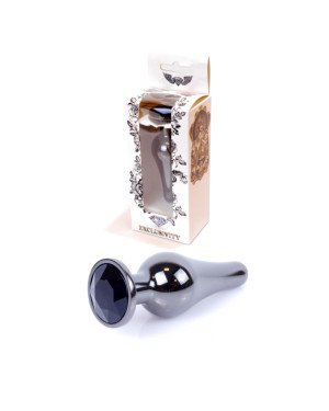 Анальна пробка - Jewellery Dark Silver BUTT PLUG- Black