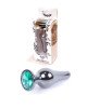 Анальна пробка - Jewellery Dark Silver BUTT PLUG- Green Анальна пробка - Jewellery Dark Silver BUTT PLUG- Green