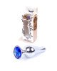 Анальна пробка - Jewellery Silver BUTT PLUG- Dark Blue Анальна пробка - Jewellery Silver BUTT PLUG- Dark Blue