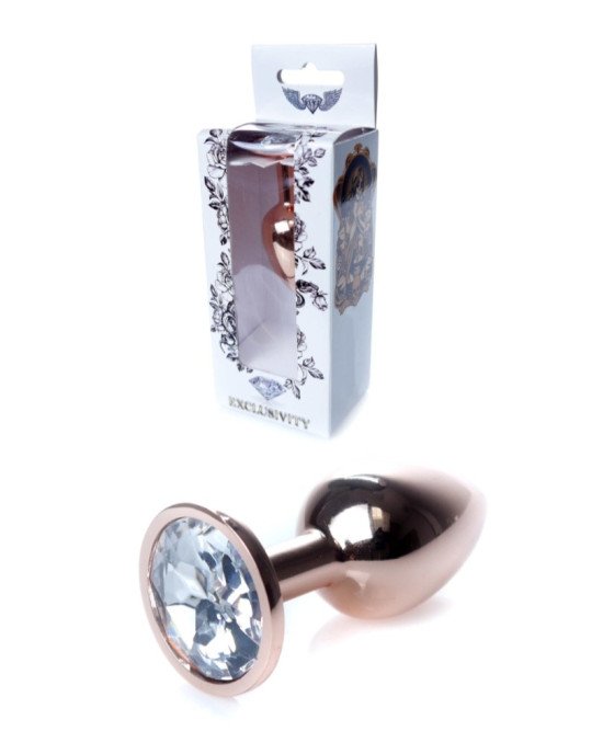 Анальна пробка - Jewellery Red Gold PLUG- Clear Анальна пробка - Jewellery Red Gold PLUG- Clear