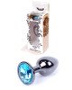 Анальна пробка - Jewellery Dark Silver PLUG- Light Blue Анальна пробка - Jewellery Dark Silver PLUG- Light Blue