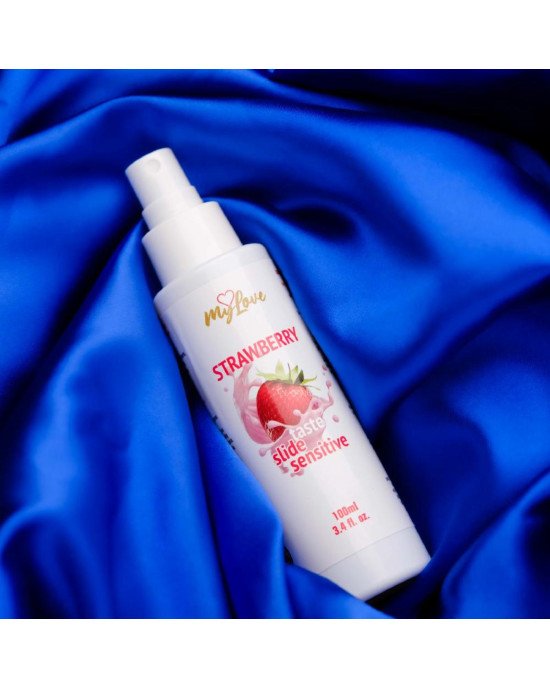 Інтимний гель-лубрикант - MyLove Taste Slide Sensitive Strawberry, 100 мл Інтимний гель-лубрикант - MyLove Taste Slide Sensitive Strawberry, 100 мл