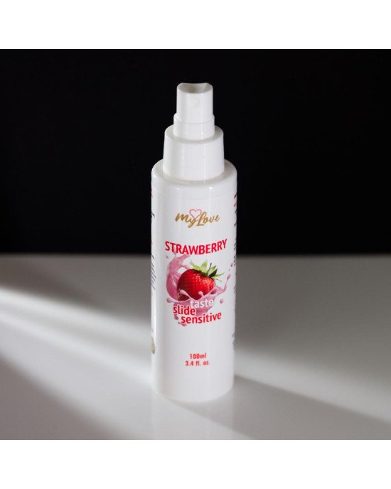 Інтимний гель-лубрикант - MyLove Taste Slide Sensitive Strawberry, 100 мл Інтимний гель-лубрикант - MyLove Taste Slide Sensitive Strawberry, 100 мл