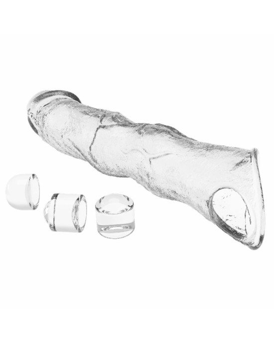 Подовжуюча насадка на член - Pretty Love Extension Penis Sleeve Clear, 28 см