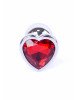 Анальна пробка - Jewellery Silver Heart Plug - Red Анальна пробка - Jewellery Silver Heart Plug - Red