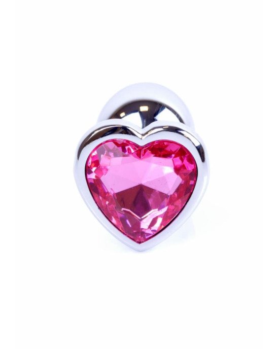 Анальна пробка - Jewellery Silver Heart Plug - Light Pink Анальна пробка - Jewellery Silver Heart Plug - Light Pink