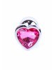 Анальна пробка - Jewellery Silver Heart Plug - Light Pink Анальна пробка - Jewellery Silver Heart Plug - Light Pink
