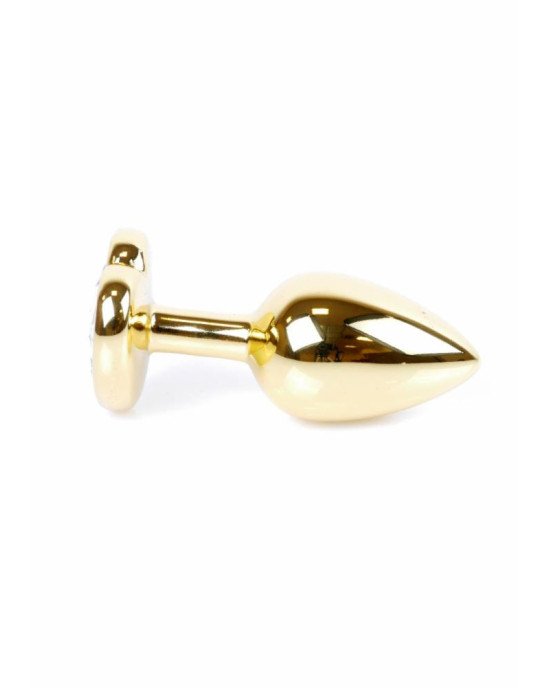 Анальна пробка - Jewellery Gold Heart Plug - Red Анальна пробка - Jewellery Gold Heart Plug - Red