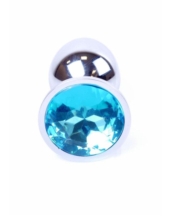 Анальна пробка - Jewellery Silver Plug - Light Blue Анальна пробка - Jewellery Silver Plug - Light Blue