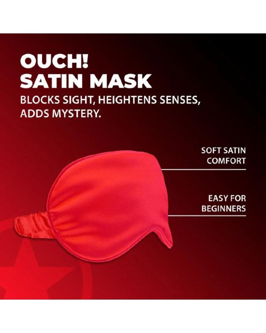 Маска на очі - Ouch! Satin Blindfold Red Маска на очі - Ouch! Satin Blindfold Red