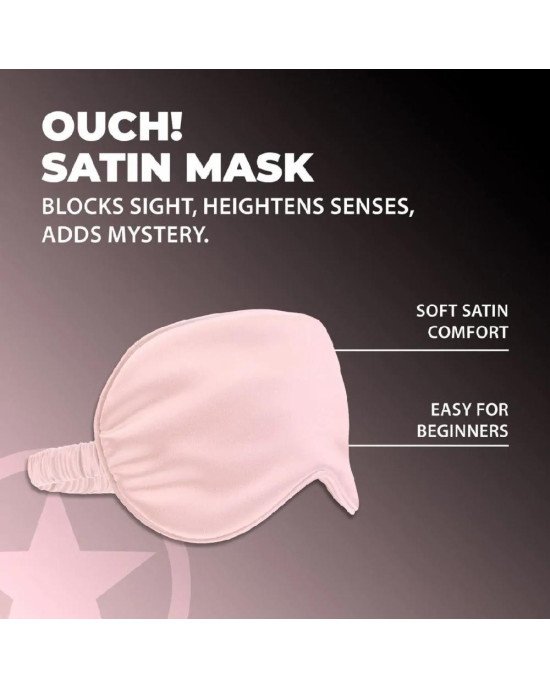 Маска на очі - Ouch! Satin Blindfold Powder Pink Маска на очі - Ouch! Satin Blindfold Powder Pink