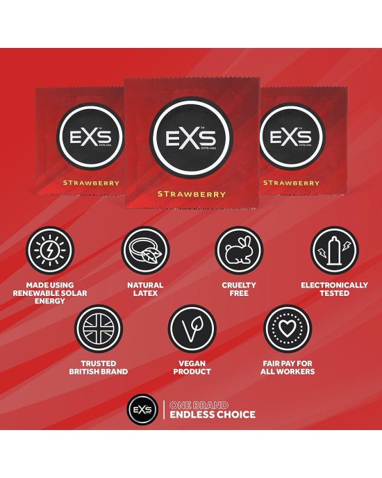 Презерватив - EXS Strawberry Flavour Condom, 1 шт. Презерватив - EXS Strawberry Flavour Condom, 1 шт.