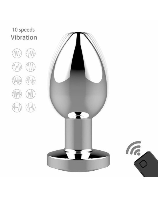 Анальна пробка - Rechargeable Butt Plug Vibrator Silver Анальна пробка - Rechargeable Butt Plug Vibrator Silver