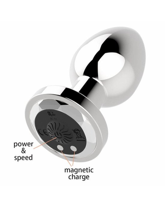 Анальна пробка - Rechargeable Butt Plug Vibrator Silver Анальна пробка - Rechargeable Butt Plug Vibrator Silver
