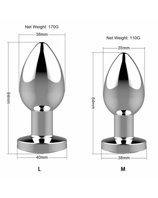 Анальна пробка - Rechargeable Butt Plug Vibrator Silver Анальна пробка - Rechargeable Butt Plug Vibrator Silver