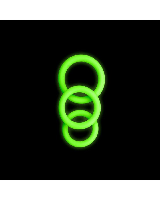 Набір ерекційних кілець - Ouch! Glow In The Dark Набір ерекційних кілець - Ouch! Glow In The Dark