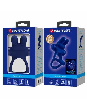 Ерекційне кільце - Pretty Love Powerful Vibro Cock Ring Bunny Blue Ерекційне кільце - Pretty Love Powerful Vibro Cock Ring Bunny Blue