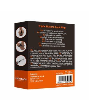 Ерекційне кільце - Triple Silicone Cock Ring Erospace Men’s Play B14