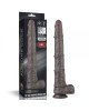 Фалоімітатор - Dual Layered Bendable Silicone Cock XXL 16'' Black