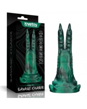Вібростимулятор - Double-Claw Vibrating Silicone Dildo Savage Charm