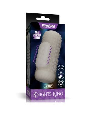 Мастурбатор - Knights Ring Vibrating Dual Purpose Sleeve-Drip