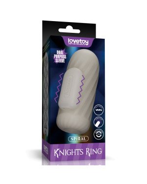 Мастурбатор - Knights Ring Vibrating Dual Purpose Sleeve-Spiral