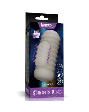 Мастурбатор - Knights Ring Vibrating Dual Purpose Sleeve-Wavy