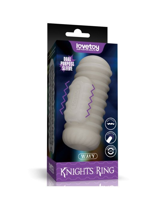 Мастурбатор - Knights Ring Vibrating Dual Purpose Sleeve-Wavy Мастурбатор - Knights Ring Vibrating Dual Purpose Sleeve-Wavy