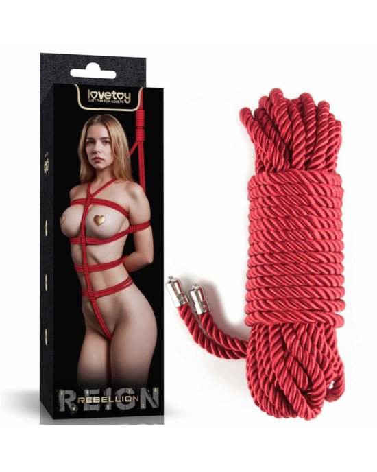 Мотузка - Rebellion Reign Red Bondage Rope, 10 м Мотузка - Rebellion Reign Red Bondage Rope, 10 м