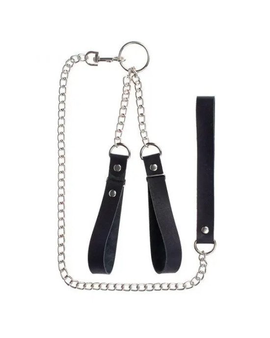 Наручники з повідцем Gentle Hold Smooth Black Наручники з повідцем Gentle Hold Smooth Black