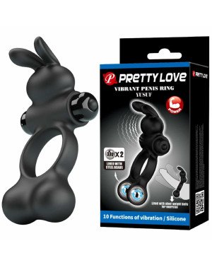 Ерекційне кільце - Pretty Love Vibrant Penis Ring Yusuf Black