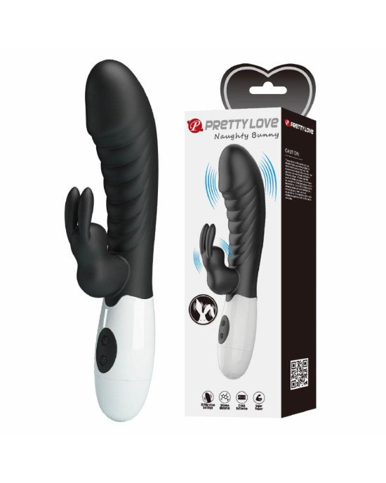 Вібратор - Pretty Love Naughty Bunny Vibrator Black Вібратор - Pretty Love Naughty Bunny Vibrator Black