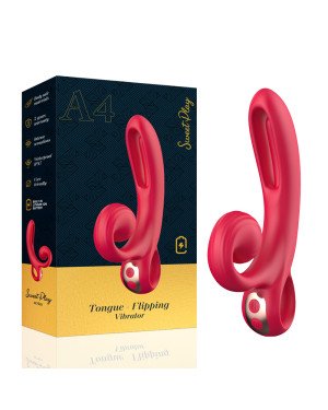 Вібратор - Erospace Sweet Play Tongue Flipping Vibrator A4