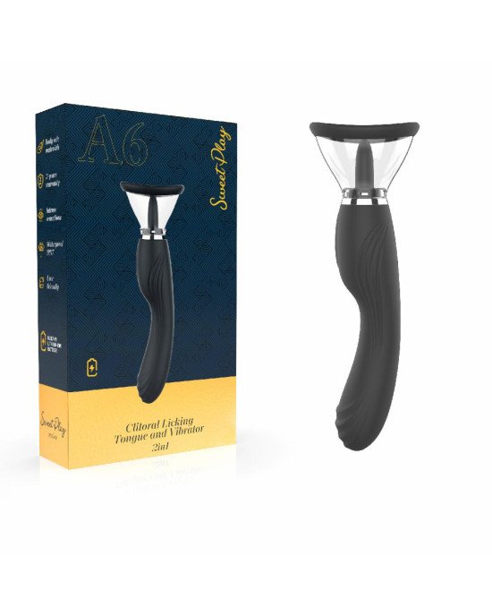 Вібратор - Erospace Sweet Play Clitoral Licking Tongue And Vibrator 2in1 A6 Вібратор - Erospace Sweet Play Clitoral Licking Tongue And Vibrator 2in1 A6