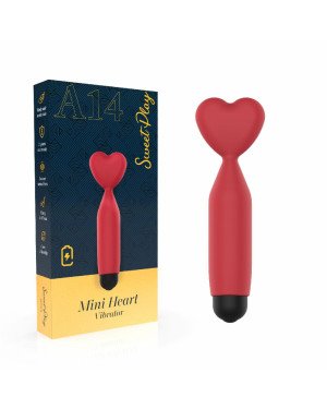 Міні-вібратор - Erospace Sweet Play Mini Heart Vibrator A14