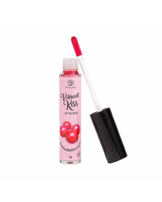 Блиск для губ з ефектом вібрації - Secret Play Strawberry Gum Lip Gloss Vibrant Kiss Блиск для губ з ефектом вібрації - Secret Play Strawberry Gum Lip Gloss Vibrant Kiss