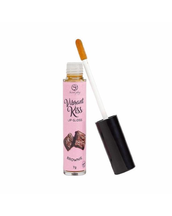 Блиск для губ з ефектом вібрації - Secret Play Brownie Lip Gloss Vibrant Kiss Блиск для губ з ефектом вібрації - Secret Play Brownie Lip Gloss Vibrant Kiss