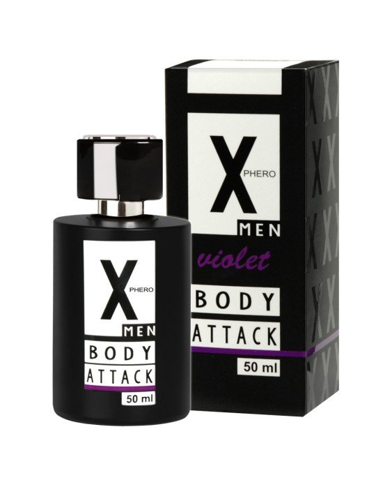 Чоловічі парфуми з феромонами - Aurora X Phero Men Body Attack Violet, 50 мл Чоловічі парфуми з феромонами - Aurora X Phero Men Body Attack Violet, 50 мл