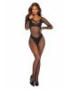 Бодістокінг - Bodystocking 2061, black - One Size