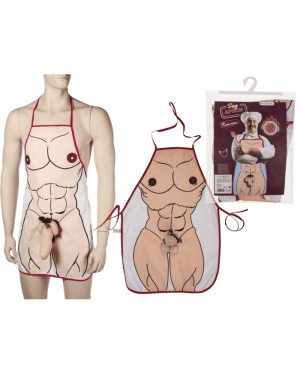 Кухонний фартух з плюшевим пенісом Sexy Apron Male Body With Plush Penis