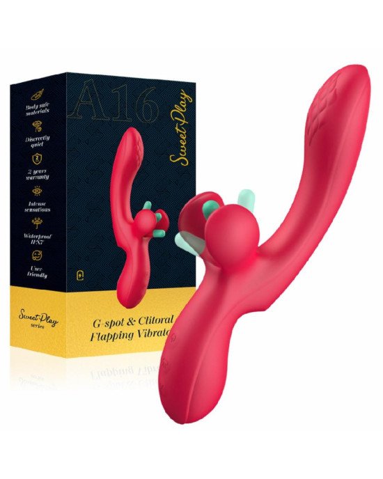 Вібратор - Erospace Sweet Play G-Spot & Critoral Flappinng Vibrator A16 Вібратор - Erospace Sweet Play G-Spot & Critoral Flappinng Vibrator A16
