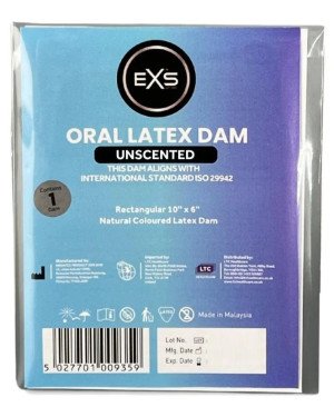 Латексна серветка для орального сексу - EXS Oral Latex Dam Uncented