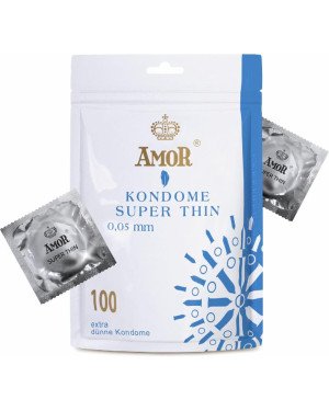 Презервативи - Amor Premium Super Thin, 100 шт.