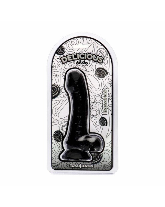 Фалоімітатор з ароматом лакриці - Toyz4lovers Delicious Dildo Liquorice, 18,5 см Фалоімітатор з ароматом лакриці - Toyz4lovers Delicious Dildo Liquorice, 18,5 см