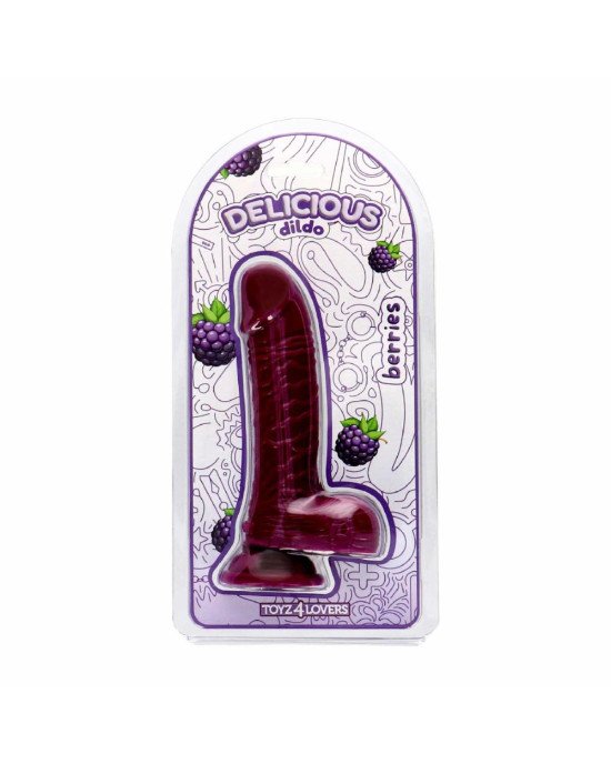 Фалоімітатор з ароматом ожини - Toyz4lovers Delicious Dildo Berries, 18 см Фалоімітатор з ароматом ожини - Toyz4lovers Delicious Dildo Berries, 18 см